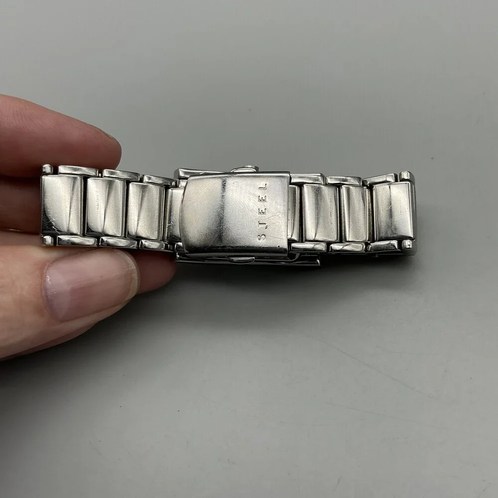 Guess Steel Womens Watch 21mm Black Dial Stainless Bracelet New Battery 6.25